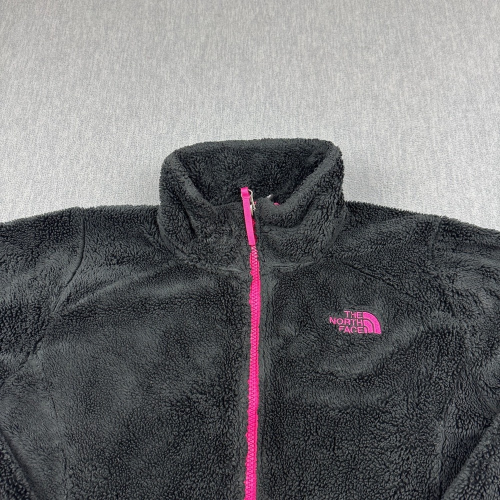 The North Face Jacket Teen‎ Girls XL 18 Black Pink Osolita High Fleece Full-Zip - Picture 2 of 12